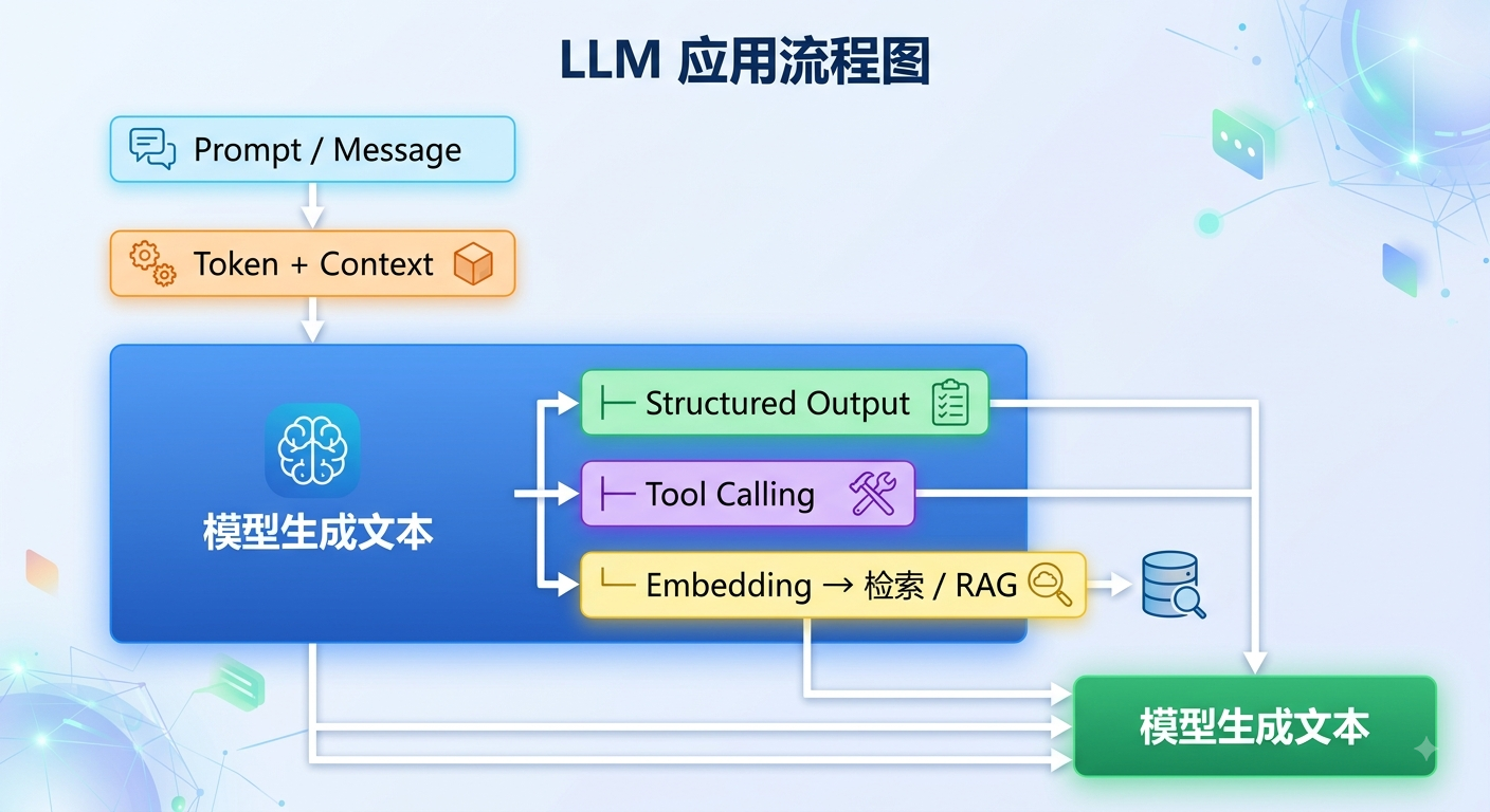LLM 应用整体流程图