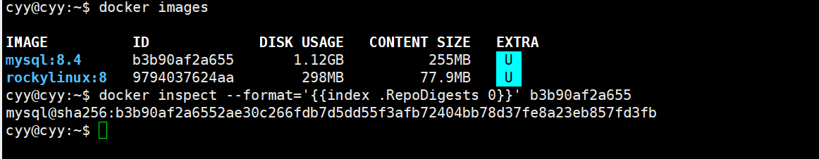 mysql images版本